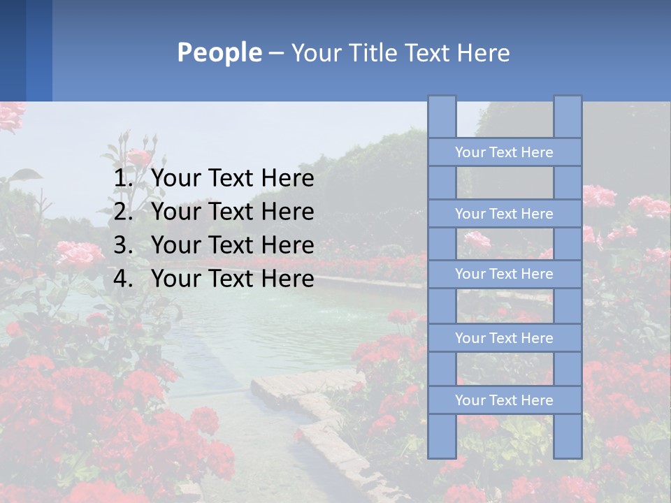 A Garden Filled With Lots Of Red Flowers PowerPoint Template