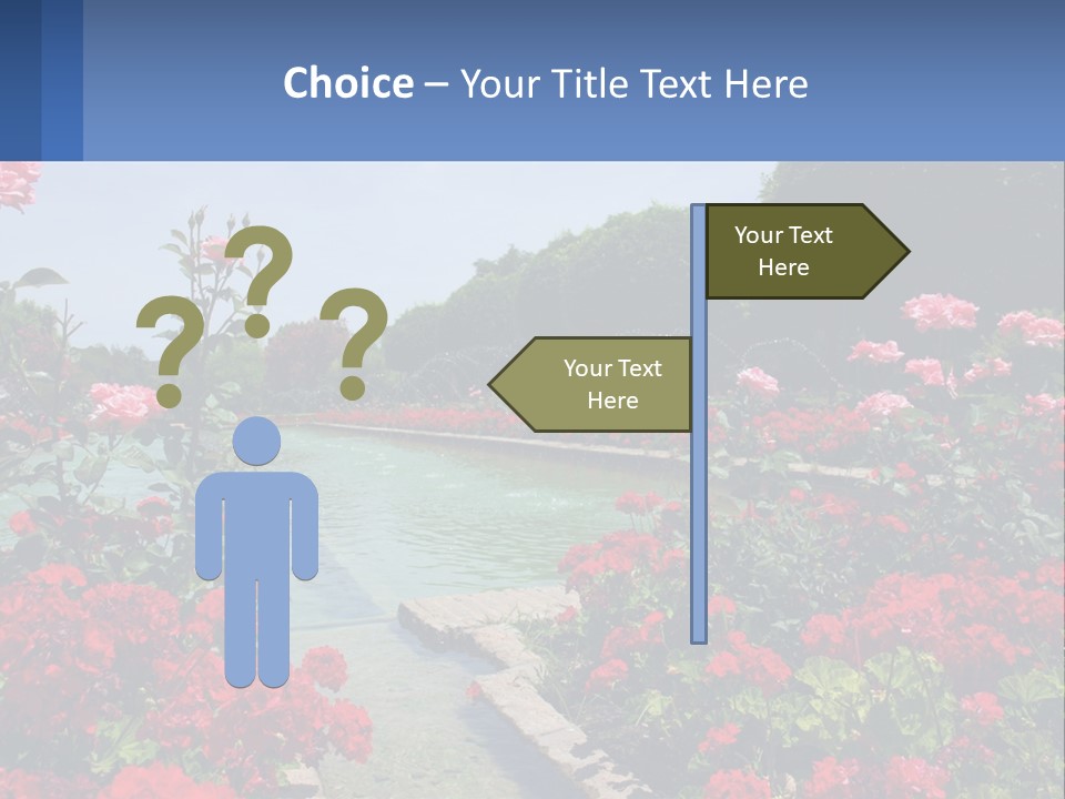 A Garden Filled With Lots Of Red Flowers PowerPoint Template