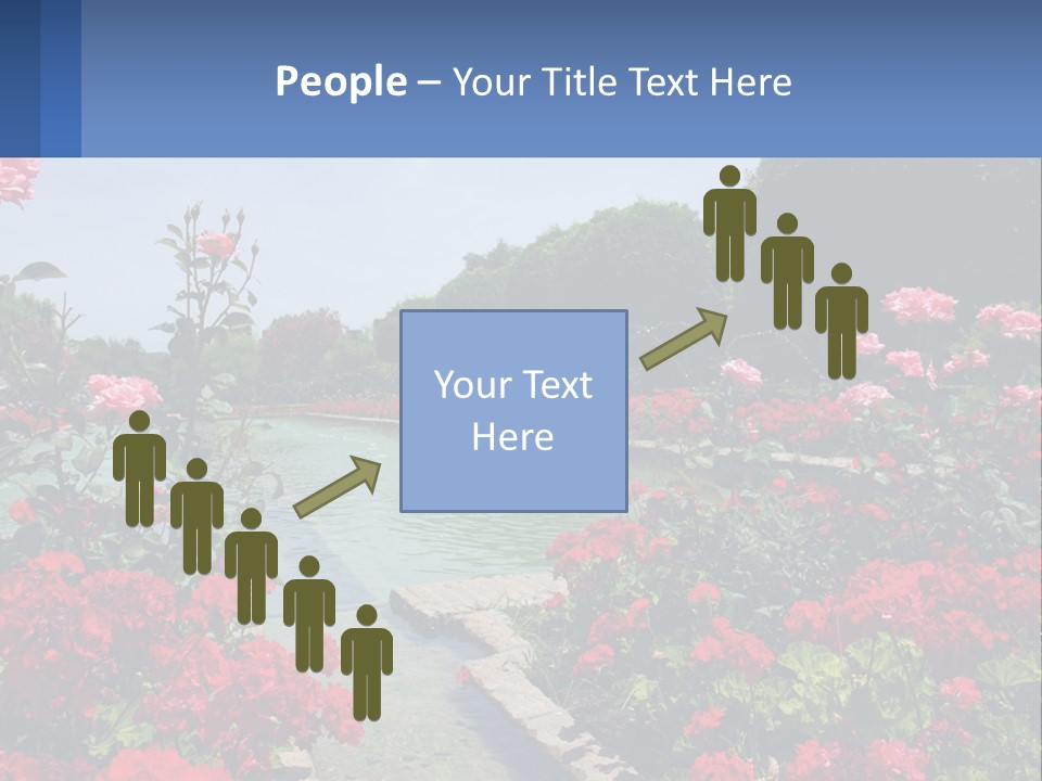 A Garden Filled With Lots Of Red Flowers PowerPoint Template