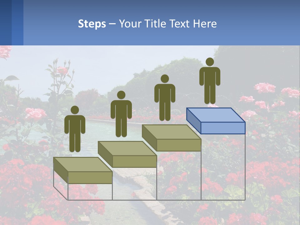 A Garden Filled With Lots Of Red Flowers PowerPoint Template