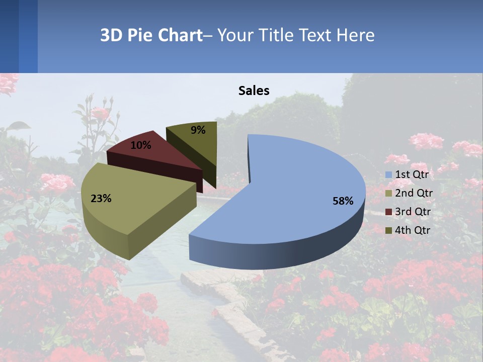 A Garden Filled With Lots Of Red Flowers PowerPoint Template