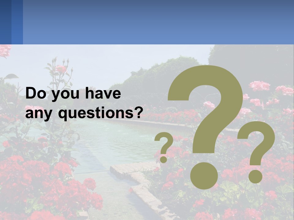 A Garden Filled With Lots Of Red Flowers PowerPoint Template