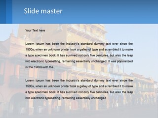 A Yellow Building With Balconies And Balconies On It PowerPoint Template