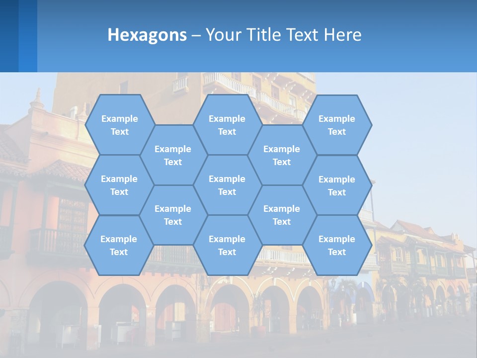 A Yellow Building With Balconies And Balconies On It PowerPoint Template
