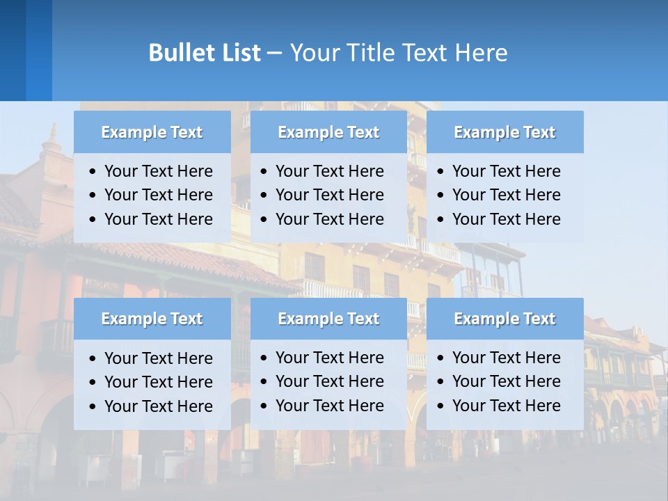 A Yellow Building With Balconies And Balconies On It PowerPoint Template