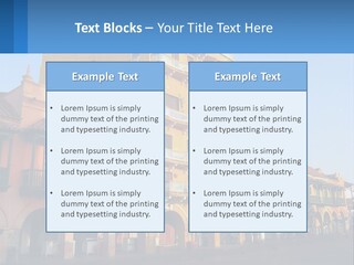 A Yellow Building With Balconies And Balconies On It PowerPoint Template