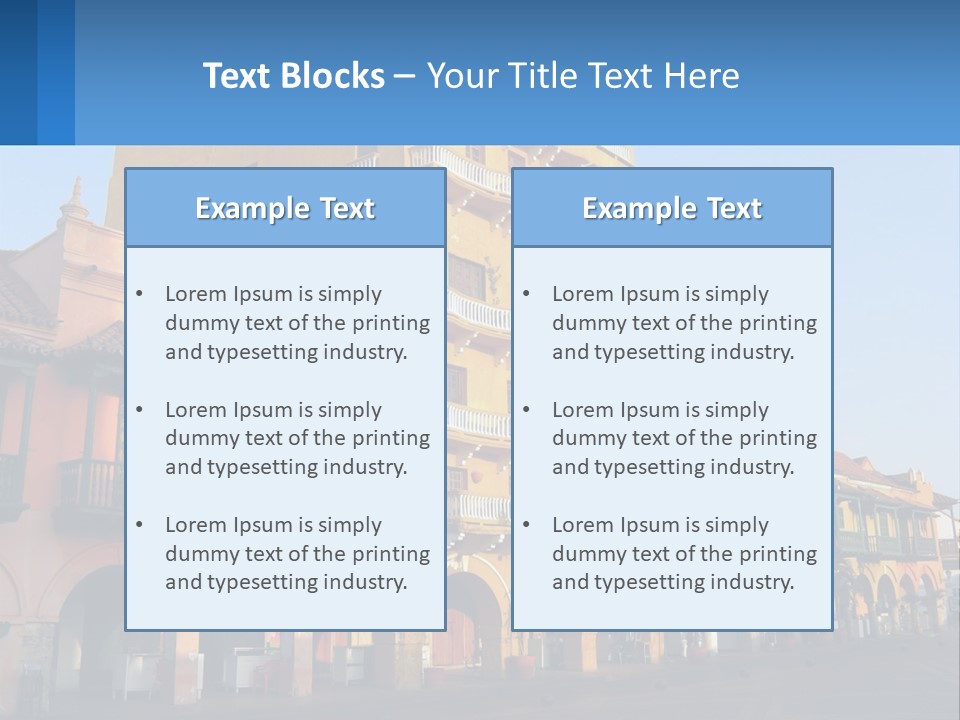 A Yellow Building With Balconies And Balconies On It PowerPoint Template