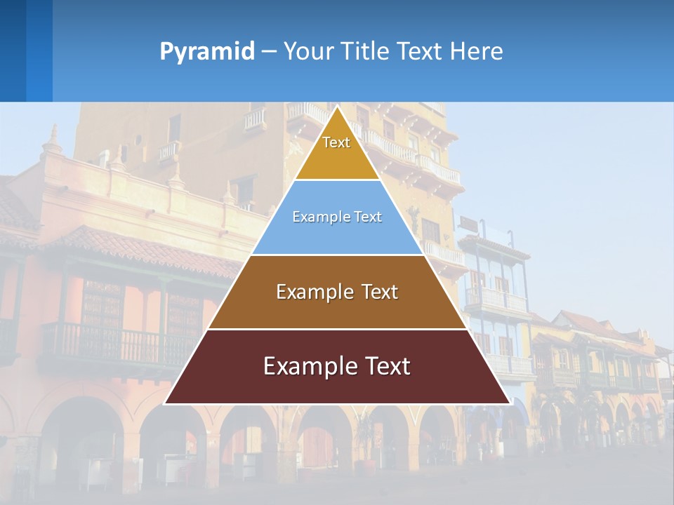 A Yellow Building With Balconies And Balconies On It PowerPoint Template