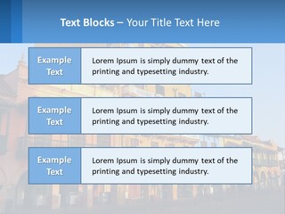 A Yellow Building With Balconies And Balconies On It PowerPoint Template