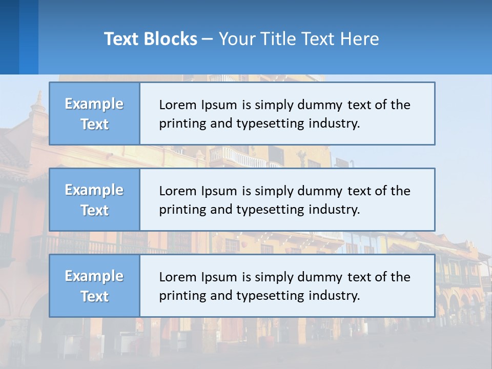 A Yellow Building With Balconies And Balconies On It PowerPoint Template