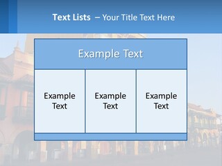 A Yellow Building With Balconies And Balconies On It PowerPoint Template