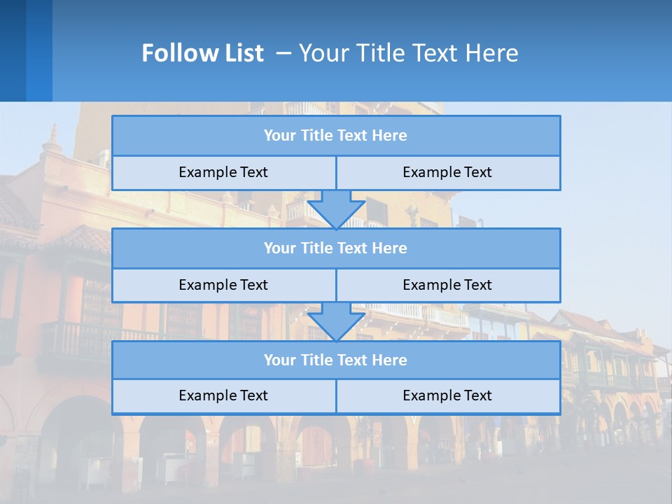 A Yellow Building With Balconies And Balconies On It PowerPoint Template
