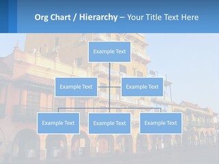 A Yellow Building With Balconies And Balconies On It PowerPoint Template