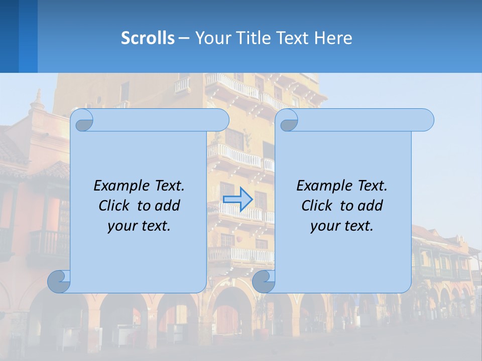 A Yellow Building With Balconies And Balconies On It PowerPoint Template