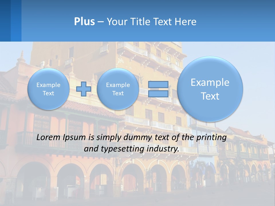 A Yellow Building With Balconies And Balconies On It PowerPoint Template