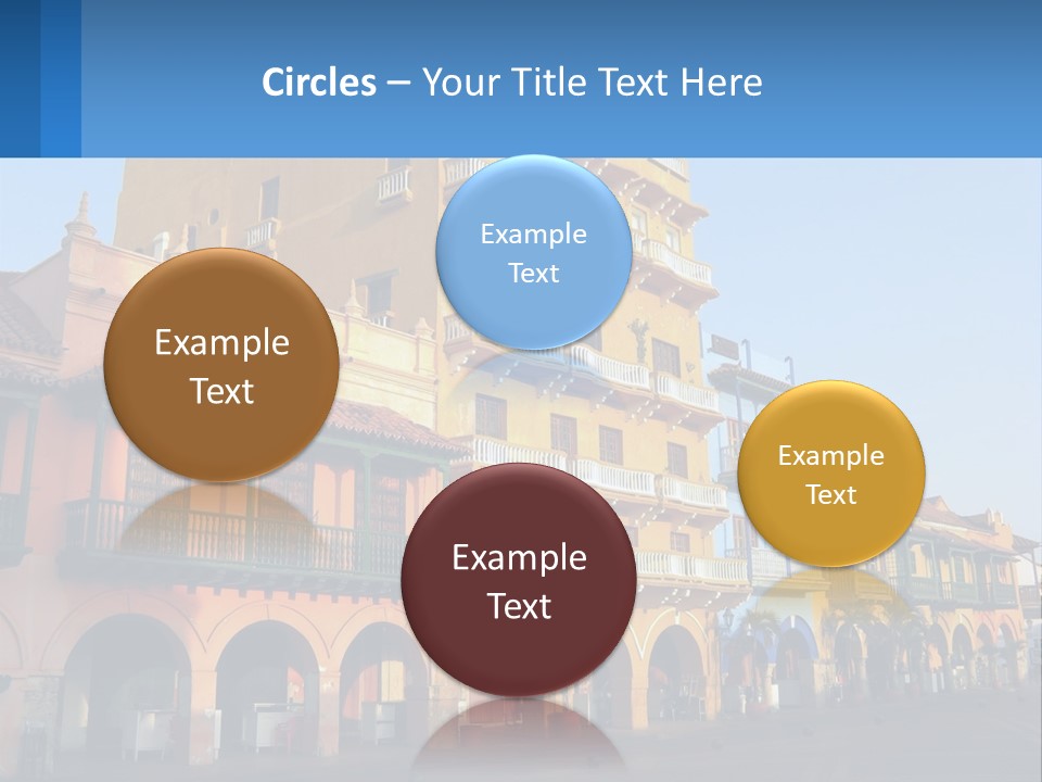 A Yellow Building With Balconies And Balconies On It PowerPoint Template