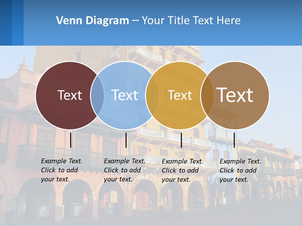 A Yellow Building With Balconies And Balconies On It PowerPoint Template