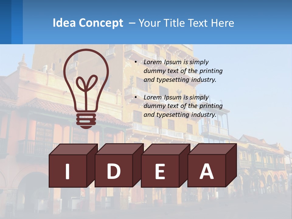 A Yellow Building With Balconies And Balconies On It PowerPoint Template
