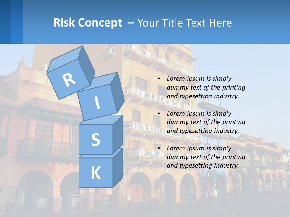 A Yellow Building With Balconies And Balconies On It PowerPoint Template