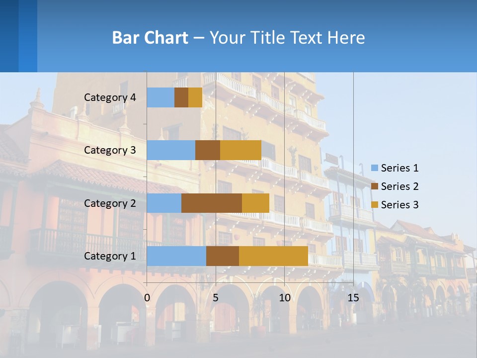 A Yellow Building With Balconies And Balconies On It PowerPoint Template