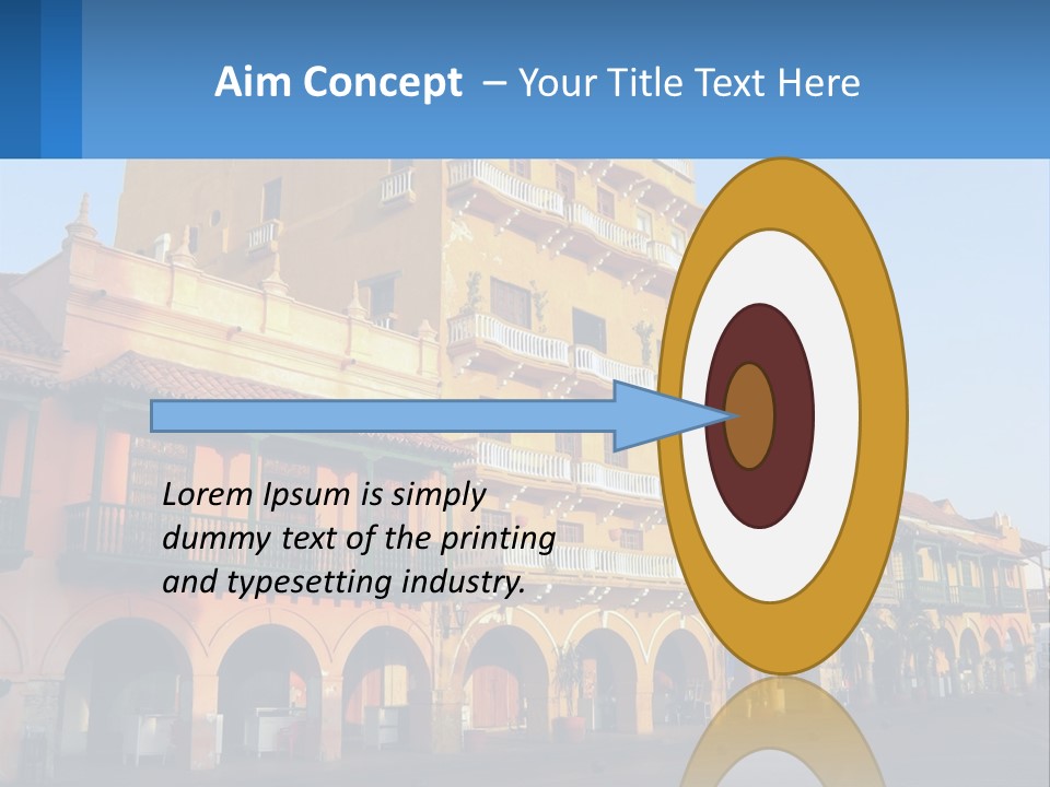 A Yellow Building With Balconies And Balconies On It PowerPoint Template
