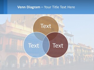 A Yellow Building With Balconies And Balconies On It PowerPoint Template