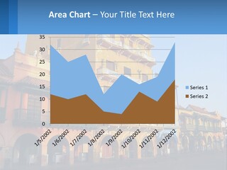 A Yellow Building With Balconies And Balconies On It PowerPoint Template