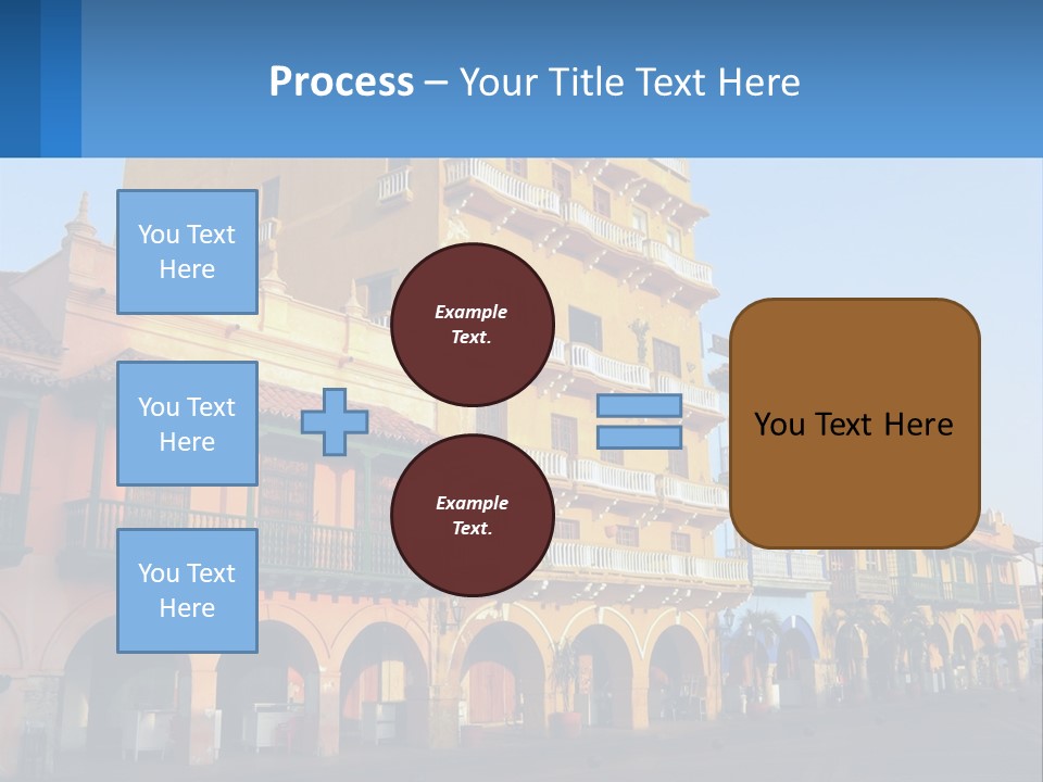 A Yellow Building With Balconies And Balconies On It PowerPoint Template