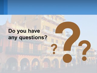 A Yellow Building With Balconies And Balconies On It PowerPoint Template