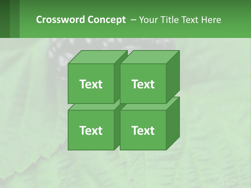 A Bunch Of Blackberries Sitting On Top Of A Green Leaf PowerPoint Template
