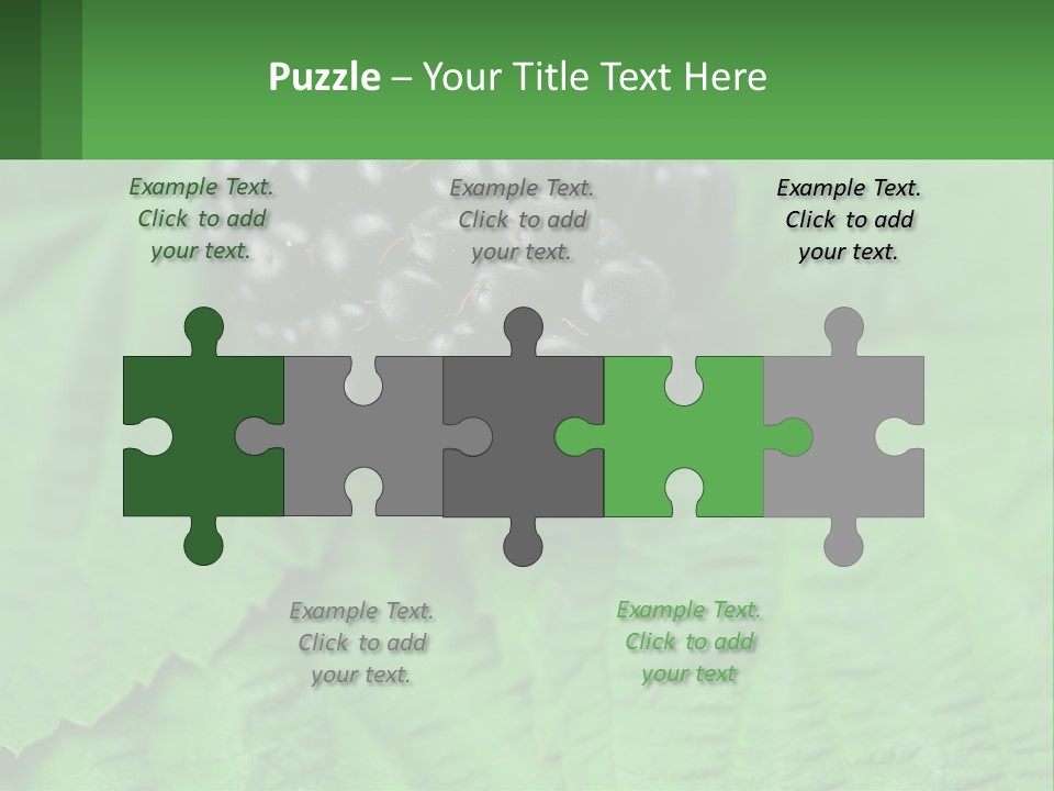 A Bunch Of Blackberries Sitting On Top Of A Green Leaf PowerPoint Template