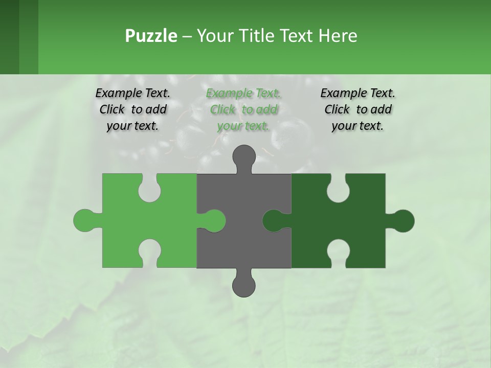 A Bunch Of Blackberries Sitting On Top Of A Green Leaf PowerPoint Template