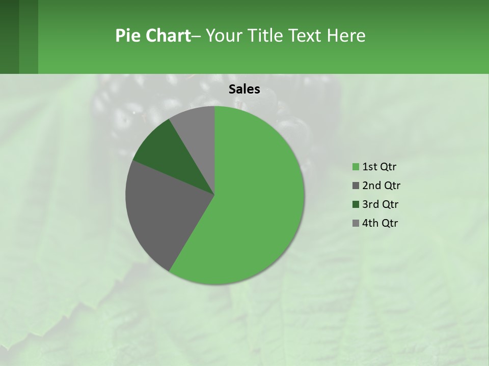 A Bunch Of Blackberries Sitting On Top Of A Green Leaf PowerPoint Template