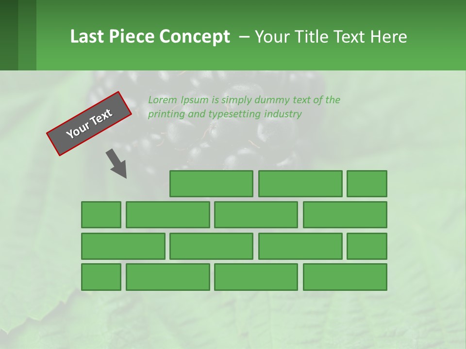 A Bunch Of Blackberries Sitting On Top Of A Green Leaf PowerPoint Template