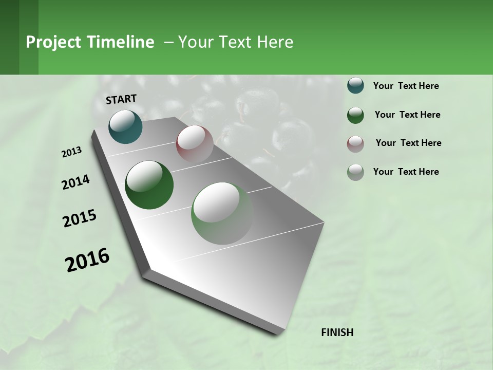 A Bunch Of Blackberries Sitting On Top Of A Green Leaf PowerPoint Template