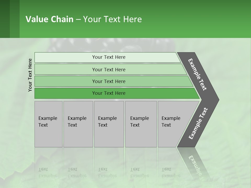 A Bunch Of Blackberries Sitting On Top Of A Green Leaf PowerPoint Template