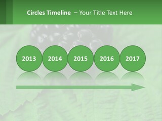A Bunch Of Blackberries Sitting On Top Of A Green Leaf PowerPoint Template