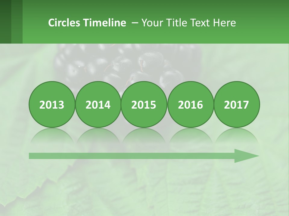 A Bunch Of Blackberries Sitting On Top Of A Green Leaf PowerPoint Template
