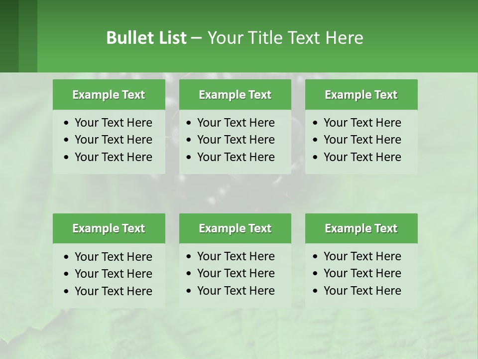 A Bunch Of Blackberries Sitting On Top Of A Green Leaf PowerPoint Template