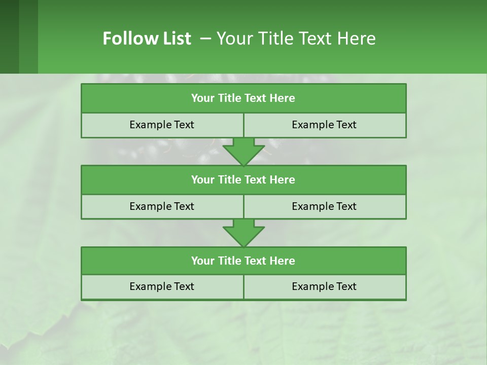 A Bunch Of Blackberries Sitting On Top Of A Green Leaf PowerPoint Template
