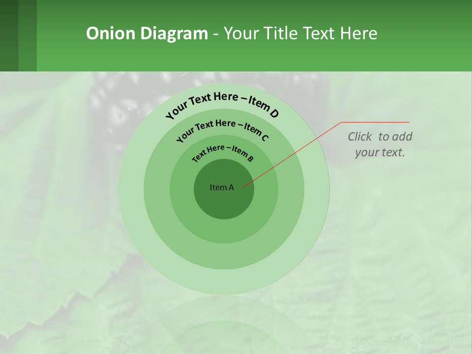 A Bunch Of Blackberries Sitting On Top Of A Green Leaf PowerPoint Template