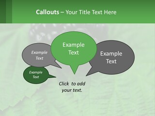 A Bunch Of Blackberries Sitting On Top Of A Green Leaf PowerPoint Template