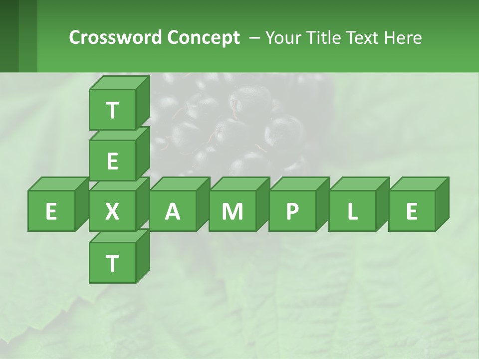 A Bunch Of Blackberries Sitting On Top Of A Green Leaf PowerPoint Template