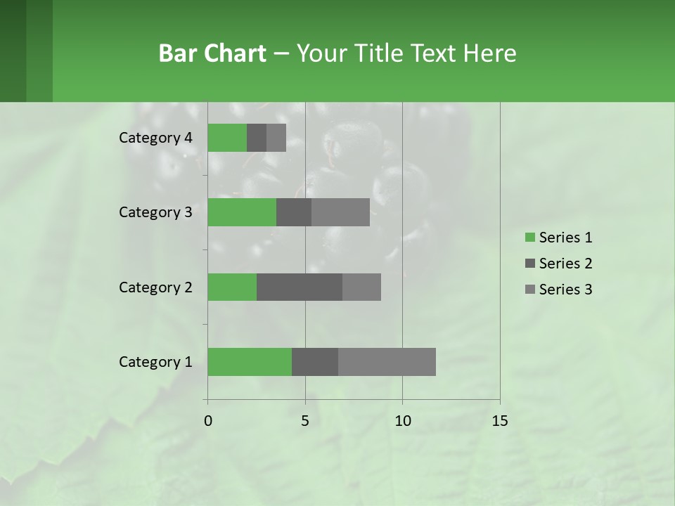A Bunch Of Blackberries Sitting On Top Of A Green Leaf PowerPoint Template
