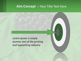 A Bunch Of Blackberries Sitting On Top Of A Green Leaf PowerPoint Template