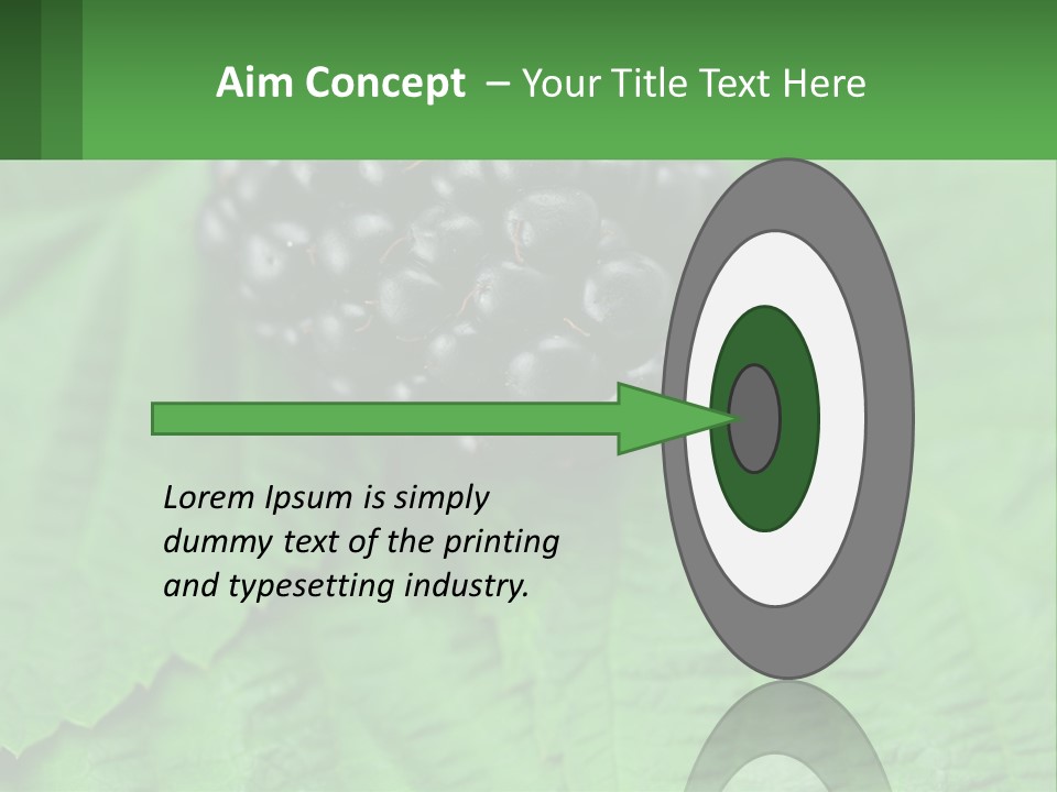 A Bunch Of Blackberries Sitting On Top Of A Green Leaf PowerPoint Template