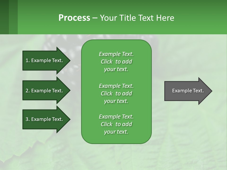 A Bunch Of Blackberries Sitting On Top Of A Green Leaf PowerPoint Template