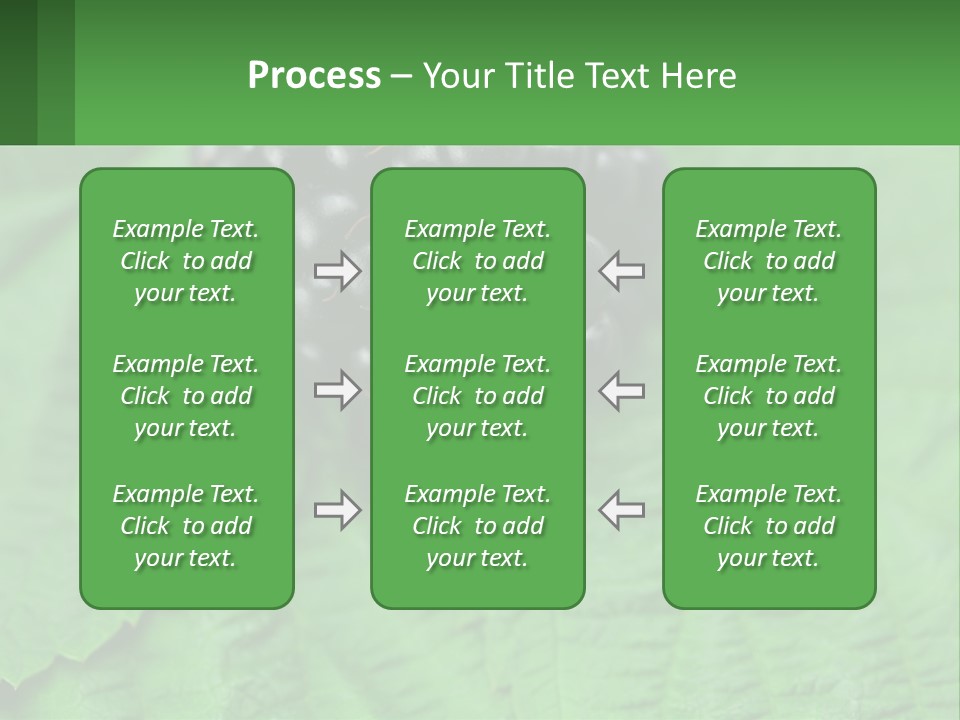 A Bunch Of Blackberries Sitting On Top Of A Green Leaf PowerPoint Template