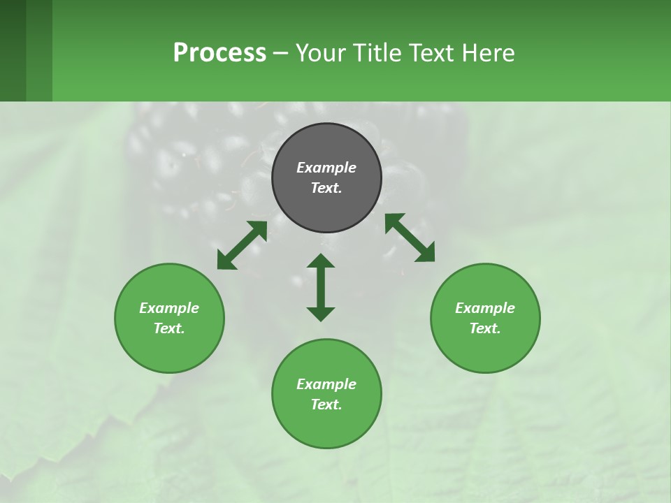 A Bunch Of Blackberries Sitting On Top Of A Green Leaf PowerPoint Template