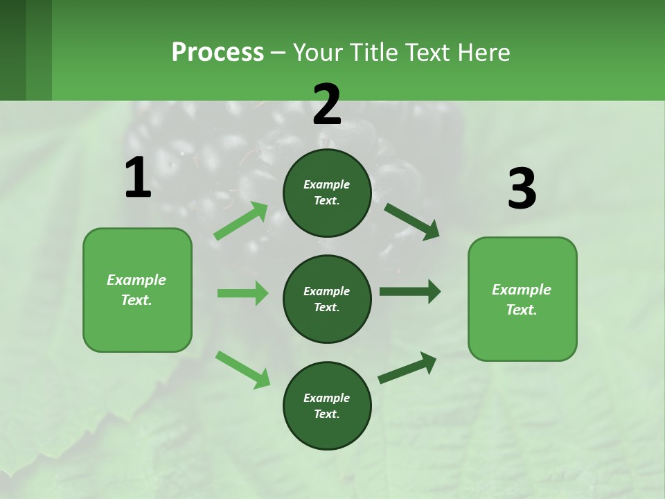 A Bunch Of Blackberries Sitting On Top Of A Green Leaf PowerPoint Template